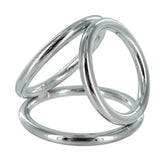 Master Series Triad Chamber - Unleash Sensual Bliss with Trio of Delight Steel Cock Rings